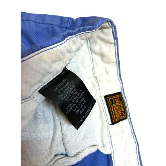 Vintage Volcom Blue Chino Pants Men’s Size 33 100% Cotton - Picture 3 of 7